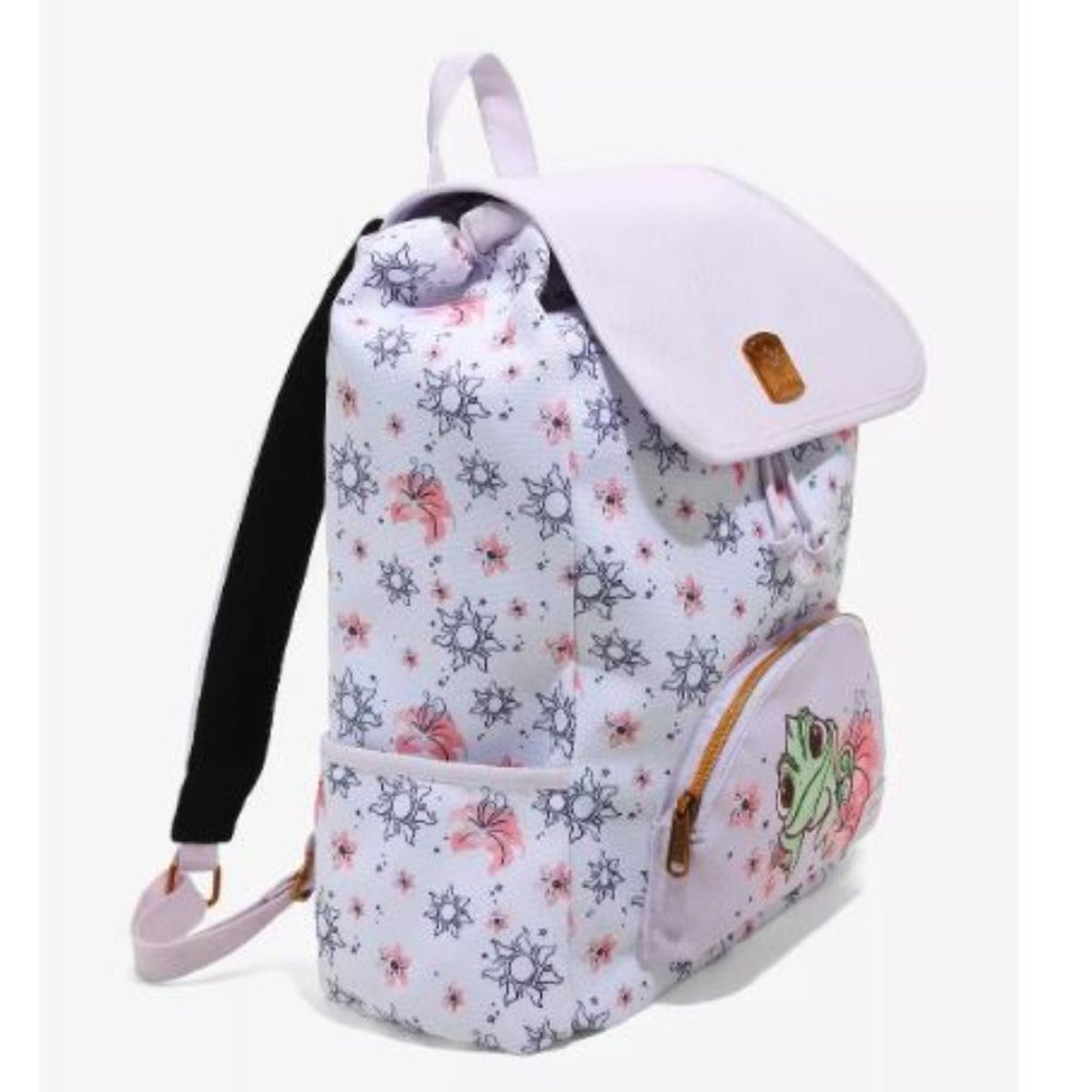 Loungefly Disney Tangled Pascal Floral Slouch Backpack - Picture 4 of 8